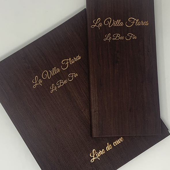 Porte-addition bois avec dorure